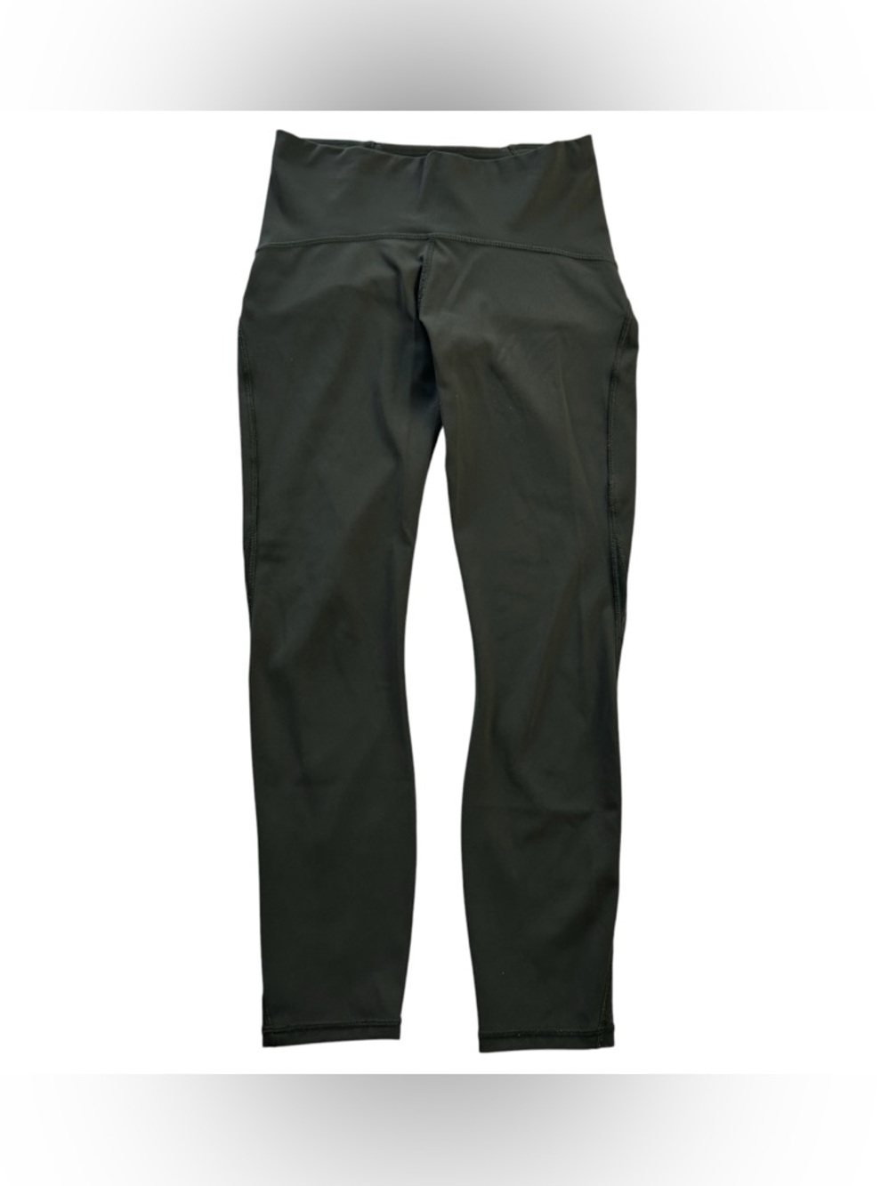 Lululemon Train Times 7/8 Pant 25" Women’s sz 6 Olive Green Leggings Mesh Panel